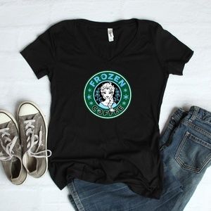 New! Elsa Starbucks Frozen Coffee Shirt S-3XL
